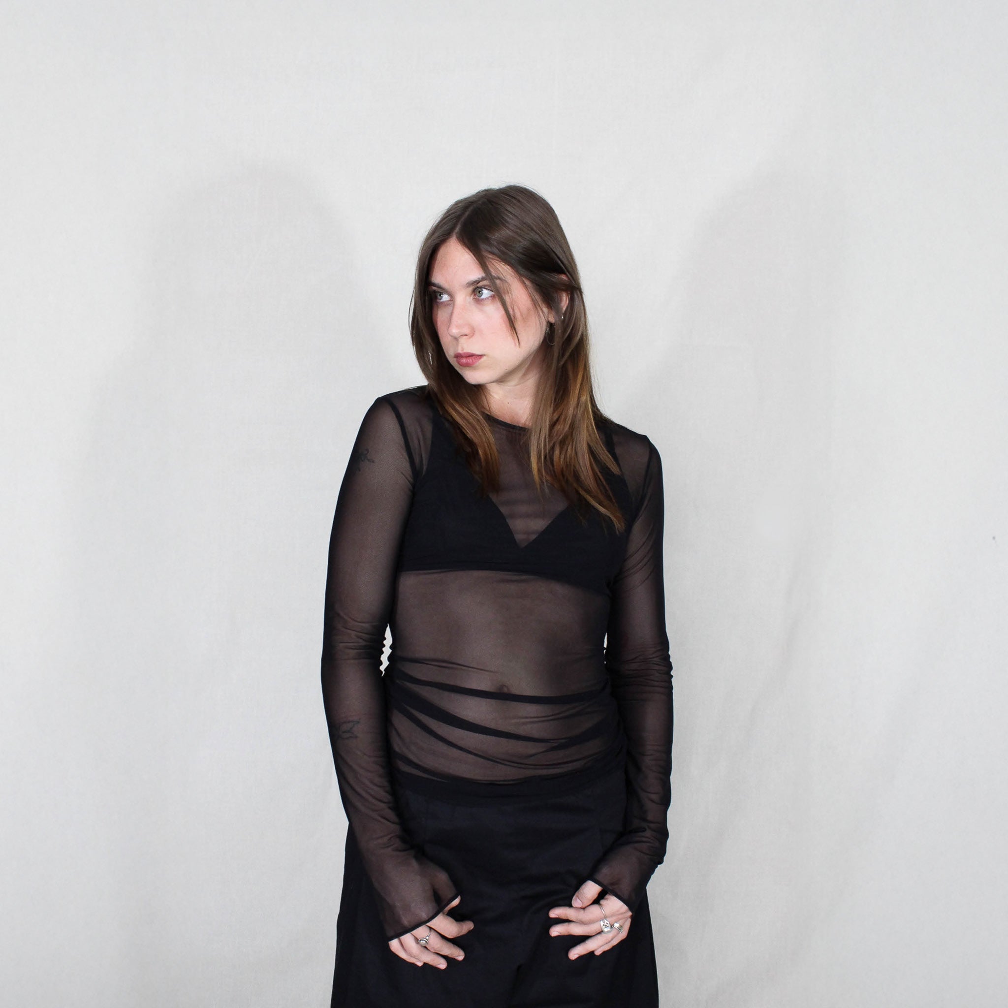 THE BLACK TULLE TOP – Sofia Santini
